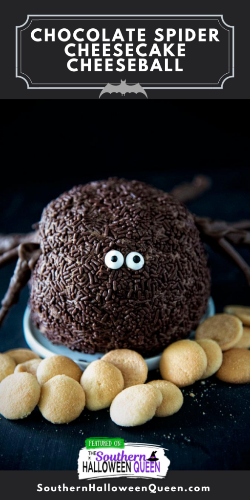 Chocolate Spider Cheesecake Cheeseball