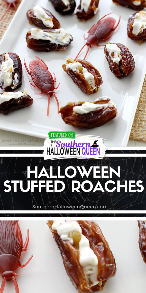 Halloween Stuffed Roaches - Ready for a gross Halloween snack?  These Halloween Stuffed Roaches are a disgustingly entertaining way to get in on some gross holiday fun! via @southernhalloweenqueen
