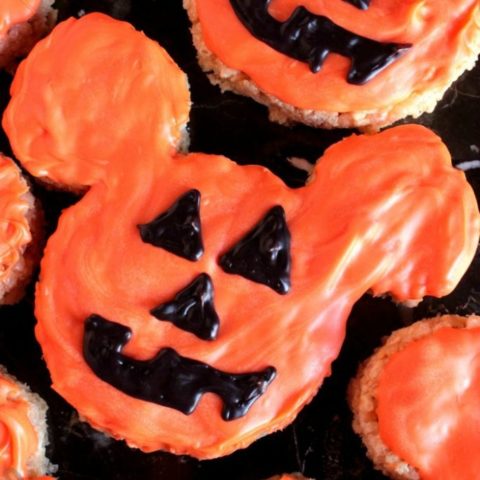 Mickey Pumpkin Marshmallow Cereal Treats