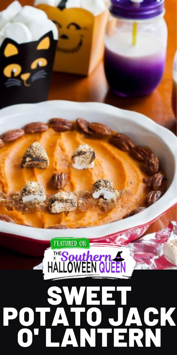 Sweet Potato Jack O' Lantern via @southernhalloweenqueen