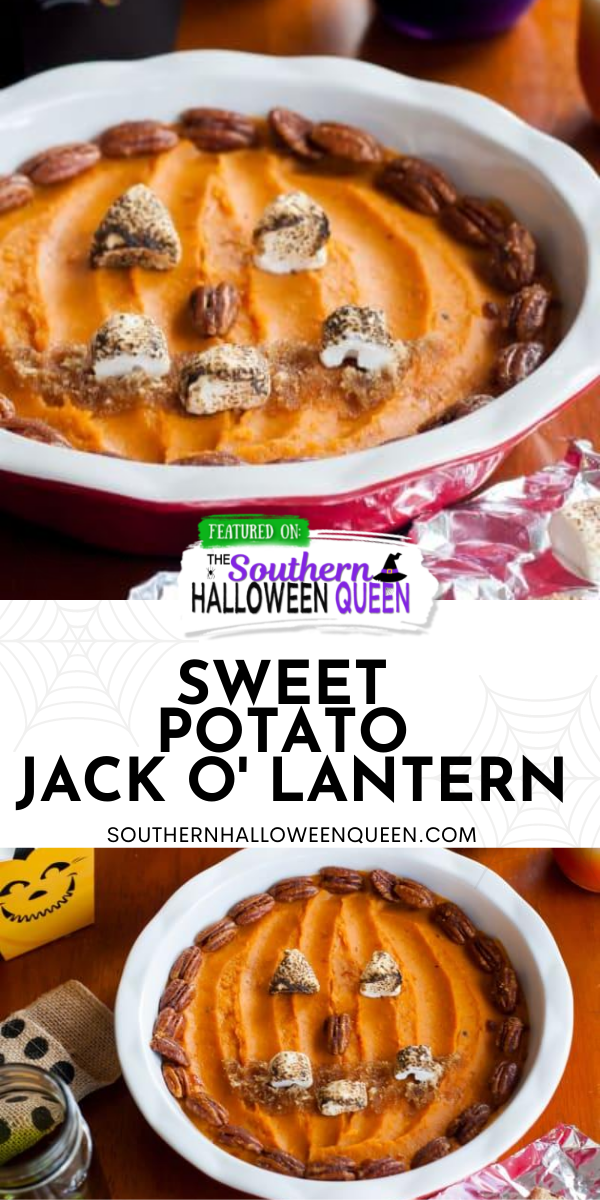 Sweet Potato Jack O' Lantern via @southernhalloweenqueen