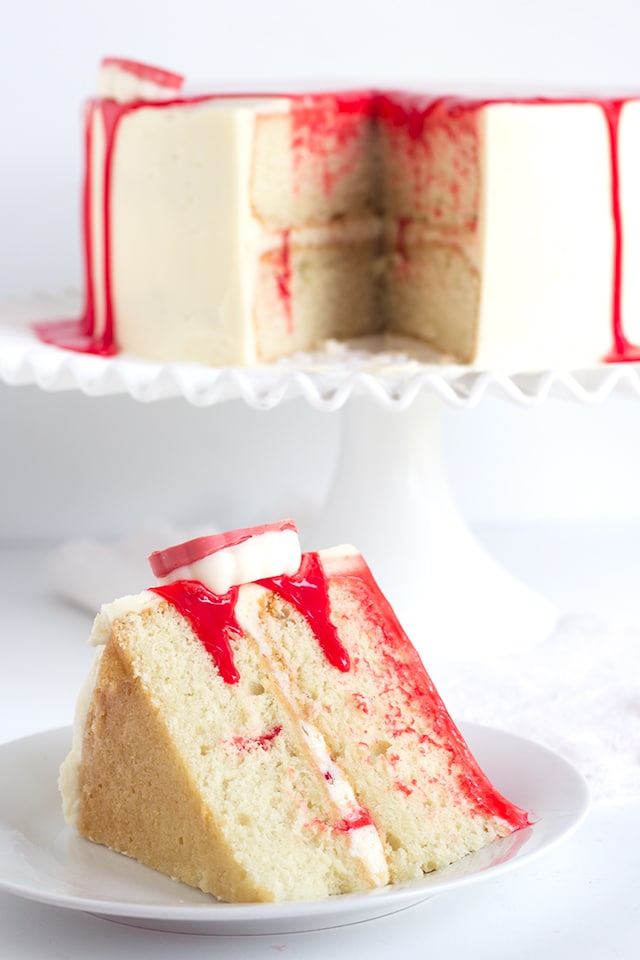 White Vampire Bite Cake