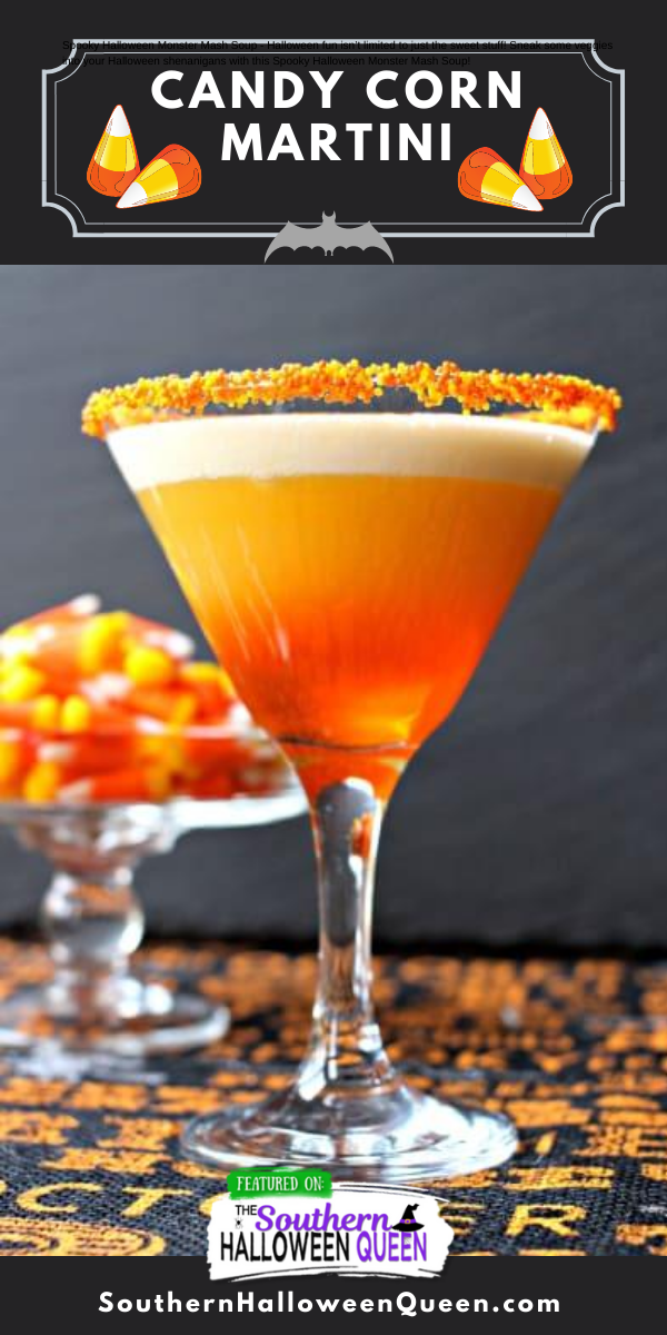 Candy Corn Martini Picture - This candy corn martini proves Halloween isn't just for kids! Drink up, you earned it on that trick-or-treating trek through the neighborhood. via @southernhalloweenqueen