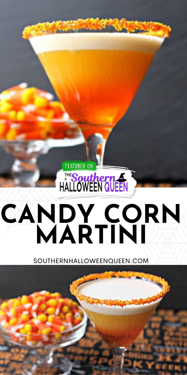 Candy Corn Martini - This candy corn martini proves Halloween isn't just for kids! Drink up, you earned it on that trick-or-treating trek through the neighborhood. via @southernhalloweenqueen