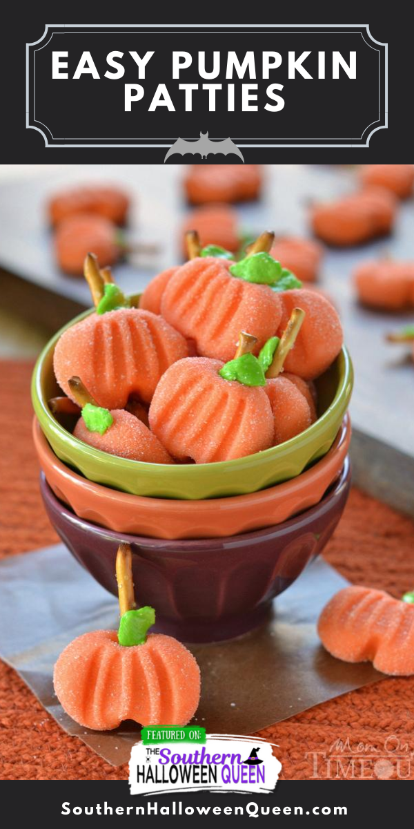 Delightfully easy Pumpkin Patties are the perfect no-bake treat to celebrate the season with. The cute factor here is off the charts! via @southernhalloweenqueen