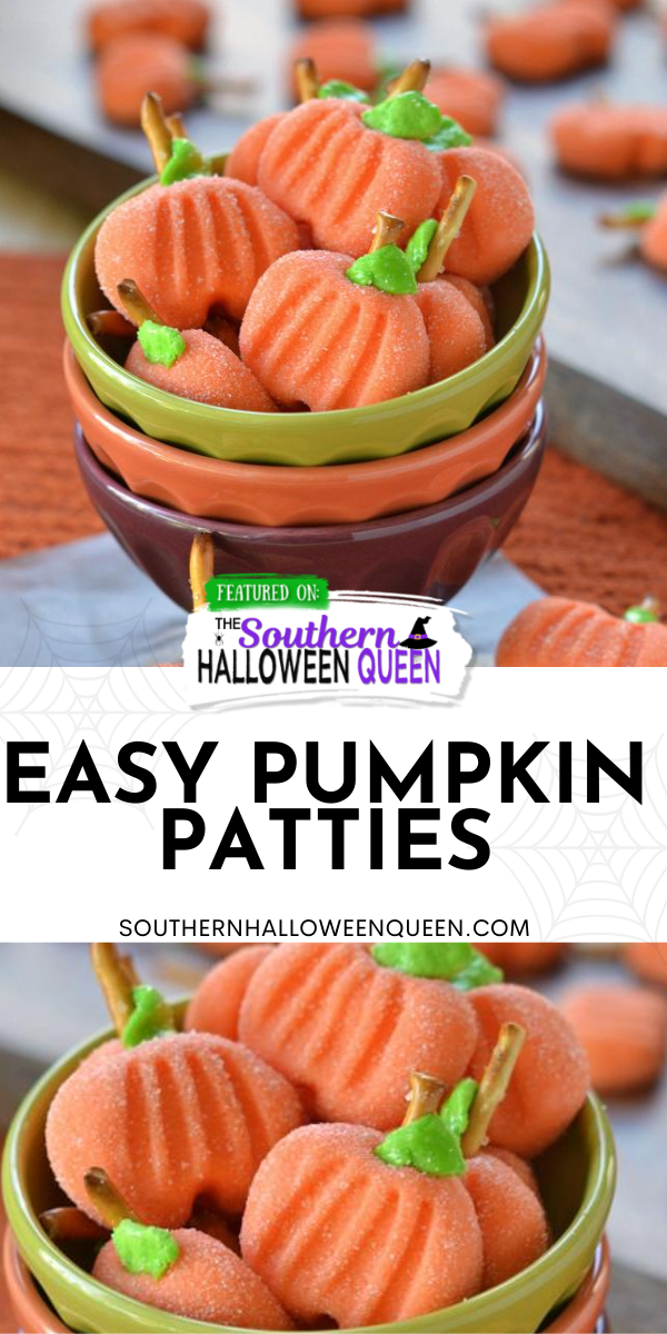 Delightfully easy Pumpkin Patties are the perfect no-bake treat to celebrate the season with. The cute factor here is off the charts! via @southernhalloweenqueen