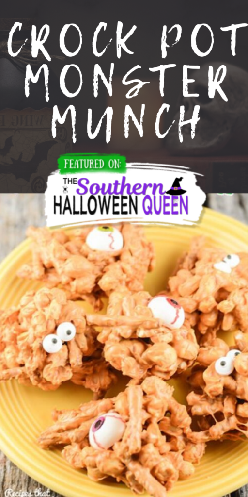 Crock Pot Monster Munch: Are you looking for a great treat to make with your kiddos for Halloween? Then you don’t want to miss this Crock Pot Monster Munch!