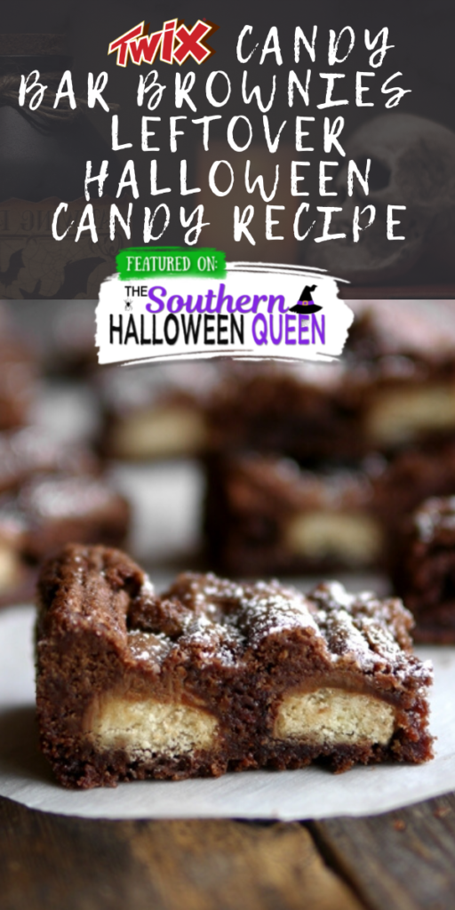 Twix Candy Bar Brownies - Leftover Halloween Candy 