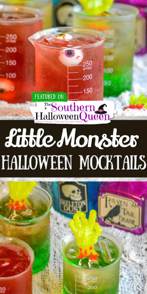Do you want your Halloween party to set the bar and impress all the guests, then you want our recipes for Little Monster Halloween Mocktails. A sweet, layered, festive drink- these will appeal to all of your guests!