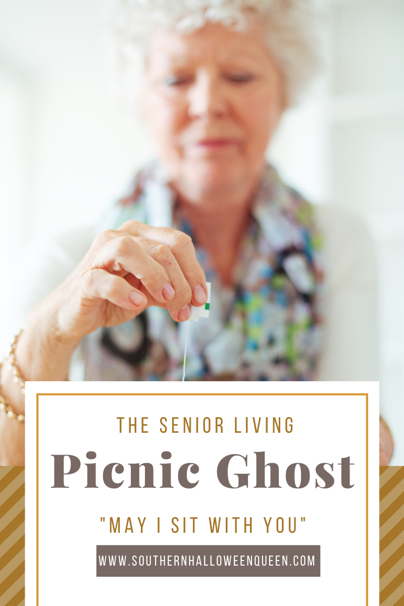 The Senior Living Picnic Ghost via @southernhalloweenqueen