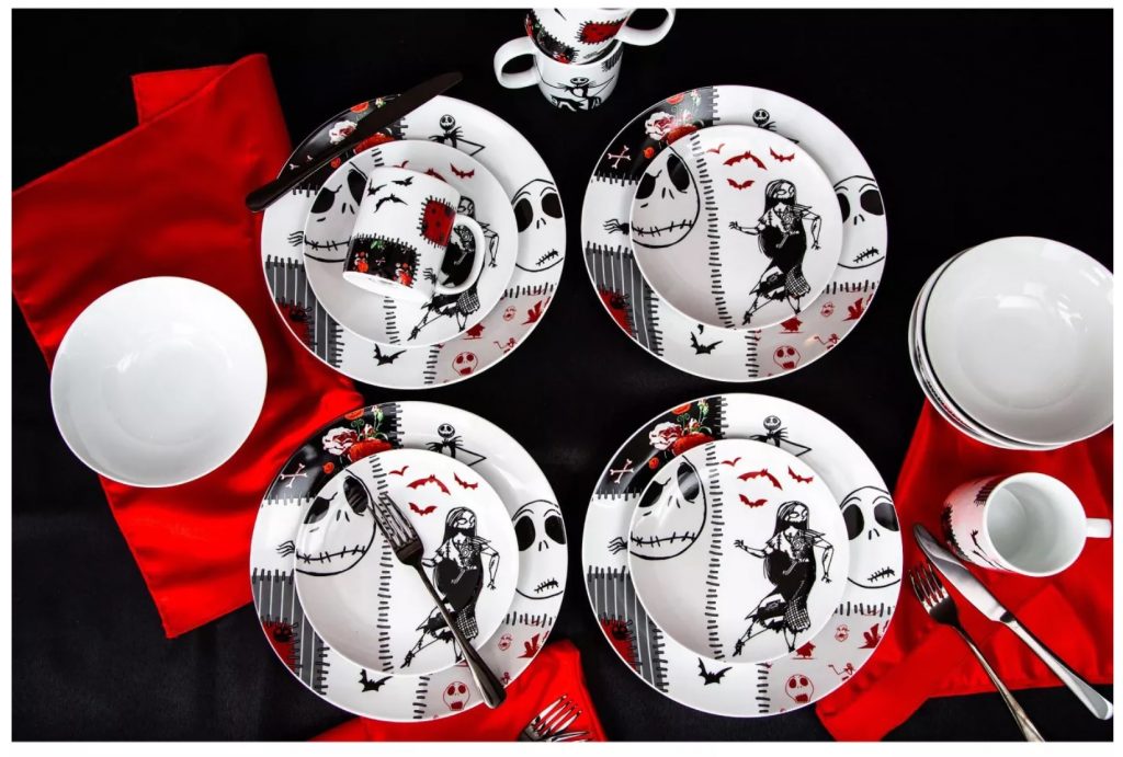 Seven20 The Nightmare Before Christmas Patched Up 16-Piece Dinnerware Set