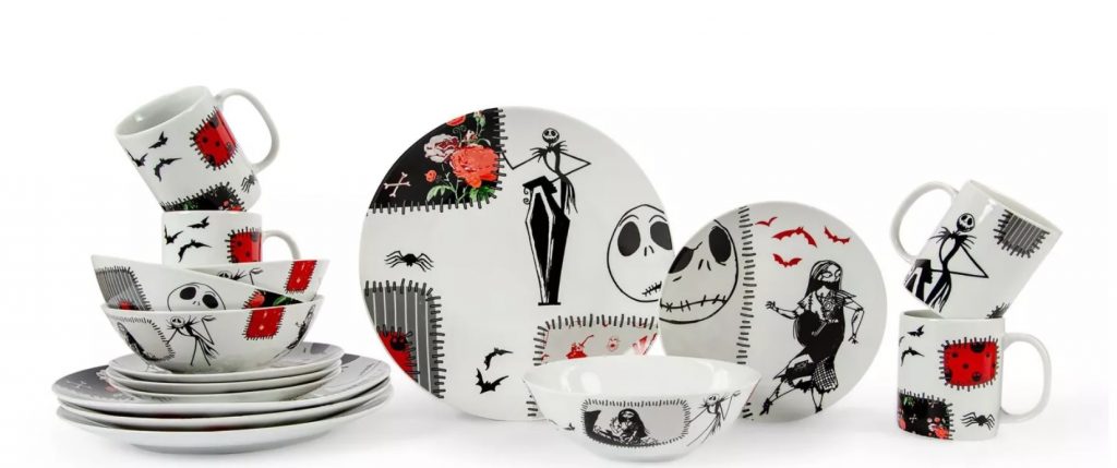 Seven20 The Nightmare Before Christmas Patched Up 16-Piece Dinnerware Set